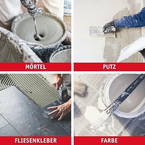 WALTER Farb- und Mörtelrührer 1400 Watt mit Softstartfmechanismus und elektronischer Drehzahlregelung inklusive Rondenrührer Ø 115mm - Cheap-Us