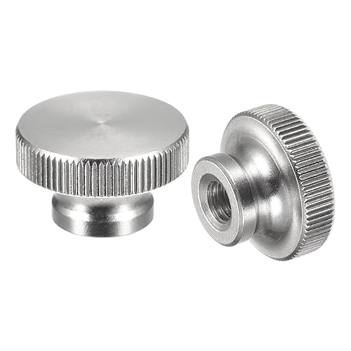 sourcing map Rändelmuttern 2Stk. M6xD20mm x H12mm 304 Edelstahl Rändelmutter mit Manschette - Cheap-Us