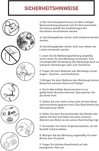 1000 Kunststoffklammern für PP- undTextil Umreifungsband 13 mm - Cheap-Us