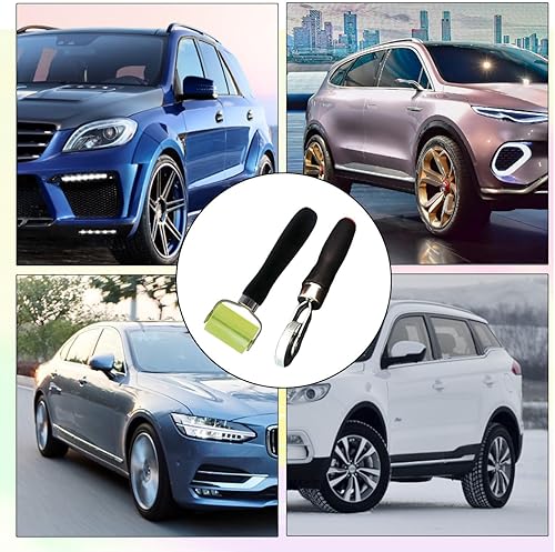 Alrens 3 Pcs Andrückrolle Andrückwalze, 2 Pcs Gummiwalze + 1 Pcs Reifenreparatur Rolle, Auto Tapetenroller Schallschutz Andruckrolle, Hand Andruckrolle Werkzeug für Kantenumleimer Reifenreparatur - Cheap-Us