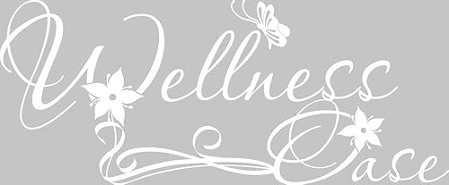 GRAZDesign Wandtattoo Bad Wellnessoase, Wandaufkleber Badezimmer Wand Aufkleber - 97x40cm / 070 schwarz - Cheap-Us