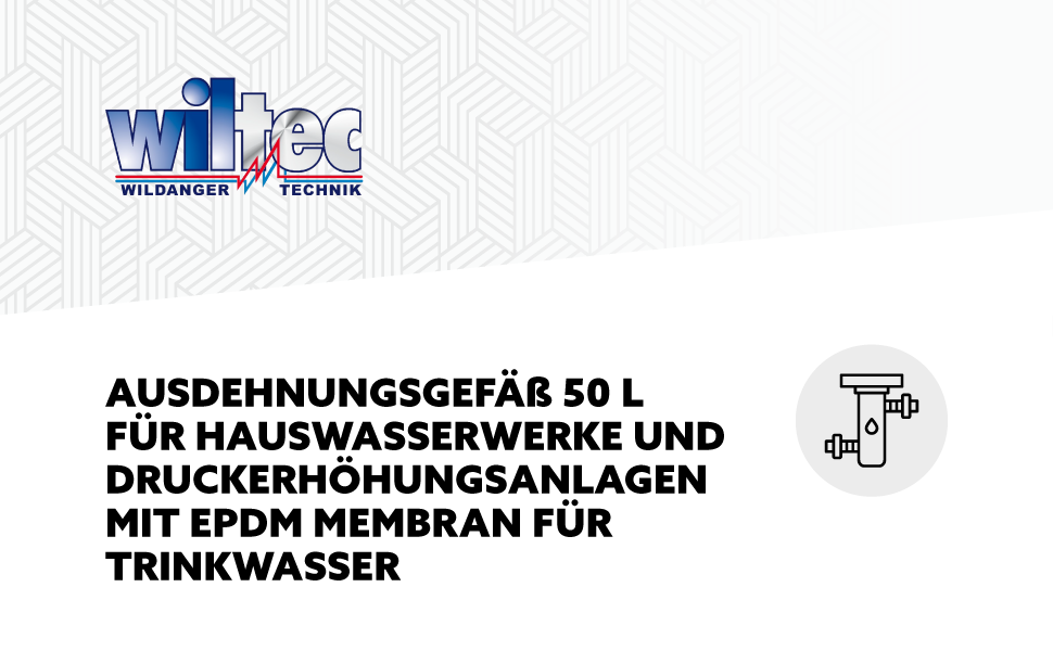 Ausdehnungsgefäß 24 L für Hauswasserwerke und Druckerhöhungsanlagen mit EPDM Membran für Trinkwasser