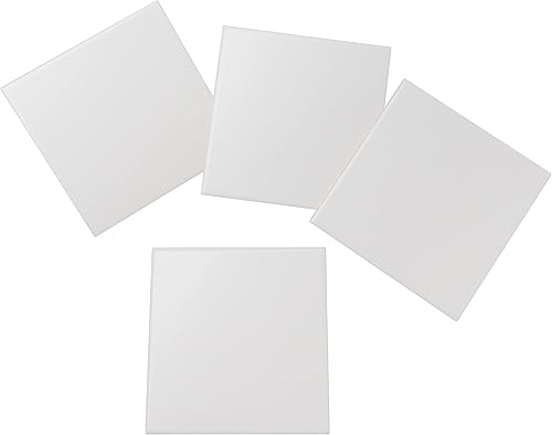 Fliesen Keramik 4 Stück 15x15cm Serviettentechnik Porzellanmalfarbe Bastelfliese Mosaikfliese Matt - Cheap-Us