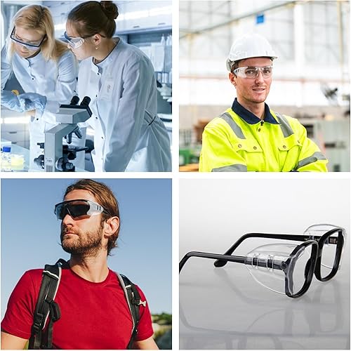YMTWSRY Seitenschutz für Brillen, 5 Paar Sicherheit Auge Brillen Seitenschutz Rutsch Klar Windschutz Flexible Aufstecken Passend Schutzbrillen für Kleine Mittelgroße Brille - Cheap-Us