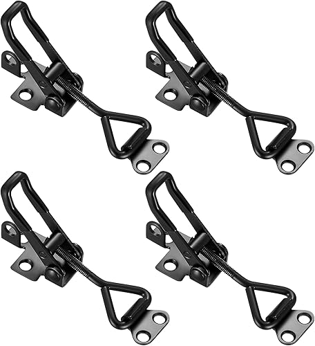4 Stück Spannverschluss, Kistenverschluss, Schnappverschluss, Knebelverschluss, Schnellverschluss, Verstellbare Toggle Latch Clamps, Einstellbare Metall Hebel Verschluss für Schränke Kisten Koffer - Cheap-Us