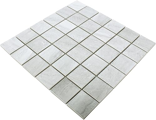 Keramik Mosaik Fliesen Matte Beton Optik Shepherd Grau Wand Boden Dusche Bad - Cheap-Us