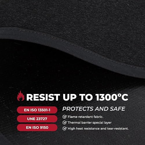 TEXFIRE | Feuerschutz-Teppich für Kamin und Ofen. Wärmedämmendes Gewebe. Schutz für empfindliche Böden wie Parkett. - Cheap-Us