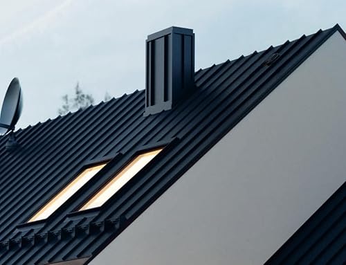 Wasserdichter Solardurchgang Photovoltaik-Dachdurchgang für Koramic - Alegra 9 Dachziegel - Solar Dachdurchführung (RAL 9005 - Schwarz) - Cheap-Us