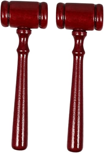 ibasenice 2St Richterhammer aus Mahagoni Richter Auktion Gericht Hammer Richter Perücke Streamer Party Geburtstagsgeschenk holzwerkzeug Hammer-Zubehör Richterhammer Parteibevorzugung hölzern - Cheap-Us