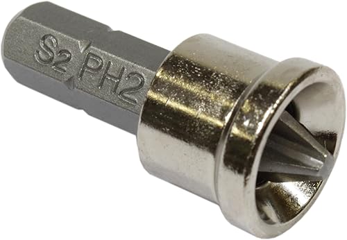 Makita D-61690 Trockenbau Bit PH2, 30 mm, 1 Stück, Tiefenbegrenzer zum Verschrauben von Gipskarton, für Kreuzschlitzschrauben Phillips - Cheap-Us