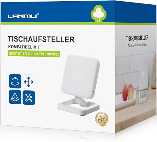 LANMU Standfuß Halter Tischhalter Ständer Zubehör kompatibel mit tado° smart Home Thermostat Funk Starter Kit (weiß, ohne Thermostat) - Cheap-Us