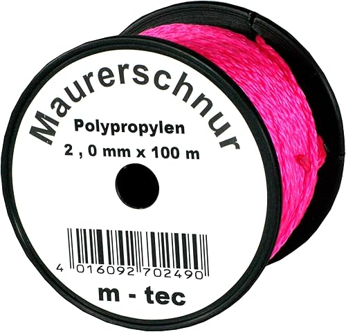 Lot-Maurerschnur 50 m x Ø 2,0 mm Pink-Fluoreszierend - Cheap-Us