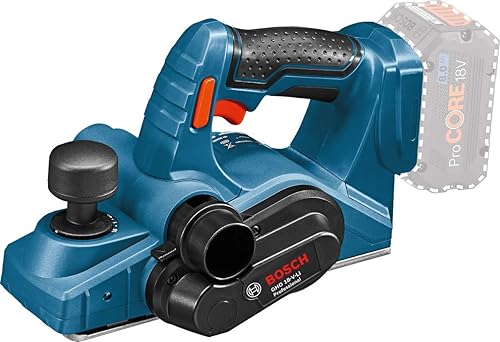 Bosch Professional 18V System Akku Hobel GHO 18V-LI (Leerlaufdrehzahl 14.000 min-1, max. Spandicke 1,6 mm, ohne Akku/ Ladegerät) - Cheap-Us