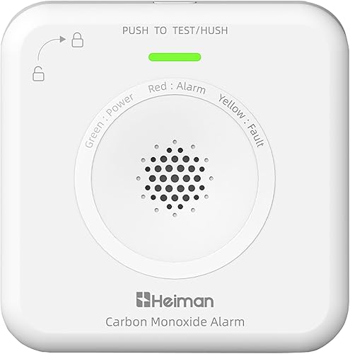 HEIMAN Funkvernetzter CO-Melder, CO Alarm Kohlenmonoxid 10 Jahre Sensor - Batterien austauschbar 85 dB Kohlenmonoxidmelder für Zuhause, tragbar, Batteriebetrieben (1) - Cheap-Us