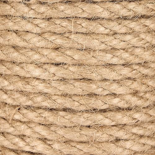 Natürliches Juteseil, Tosadee, 8 mm, Länge 20 m, Schnur zum Basteln, Gartenarbeit, Dekoration, Handwerker - Cheap-Us