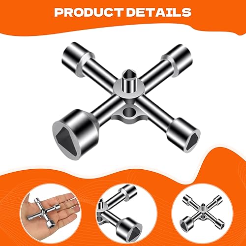 Dreikantschlüssel,Schlüssel Dreikant Utilities Mülltonne Absperrpfosten Cross Bauschlüssel Universal Dreieck Multifunktionale Key Set Poller Schaltschrankschlüssel Universeller Dreiecksschlüssel - Cheap-Us