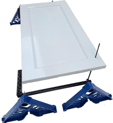 Pfahlregal | Schrankhalterbefestigung | 6-in-1 Malerzubehör Werkzeug | Stapeldesign | Farbe Küchenschranktüren | Innen oder Außen | für Bauunternehmer & Hausbesitzer | 2er-Set - Cheap-Us