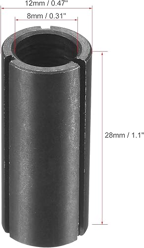 sourcing map 2 Stück Router Spannzangen Treiber Adapter Konvertieren von 12 mm in 8 mm für CNC Gravur Fräs Bit Holzbearbeitung Schnitzmaschine - Cheap-Us