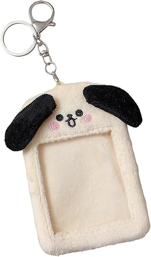 Oshhni Weicher Plüsch, Fotokartenhalter, Schlüsselanhänger, Niedliche Tiere, Anhänger, Schreibwaren, Karabinerverschluss, Schutzhülle für Geldbörse, Abzeiche, Lächle Hund - Cheap-Us