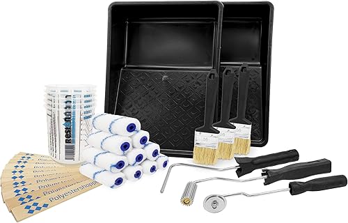 RESION – Fiberglas-Set mit Belüftungswalze – 10 Laminierwalzen – 5 Mischbecher – 3 Flachpinsel – Fiberglas-Set – Premium-Malset – Farbroller-Set - Cheap-Us