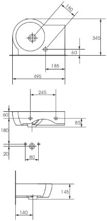 DOMINO ECO WASCHBECKEN NANO 50 1/0 ASYMMETRISCH LINKS - Cheap-Us