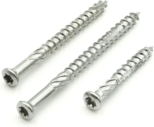500 Stück Terrassenschrauben 5x60 Edelstahl C1 (AISI 410) TX25 - Terrassenbauschrauben Edelstahl mit Cut-Spitze und Schneidkerbe - Cheap-Us