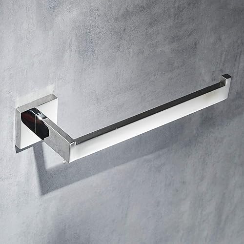 Beelee Handtuchhalter, poliertes Chrom Handtuchstange Handtuchring, Wandmontage, SUS 304Edelstahl, offener Arm, Einzelstange, BA19905C - Cheap-Us