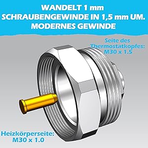 M28 M30 Adapter, M28 x 1.5, M30x1.5, avm,danfoss,devolo,moes,oventrop,tado,blumkraft