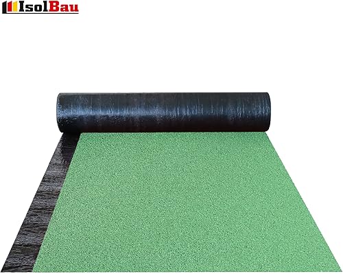 Isolbau Schweißbahn V60 S4 beschiefert - Bitumenbahn mit Glasvlies-Einlage zur Dachabdichtung - Grün, 7 x 5 m² Rolle - Cheap-Us
