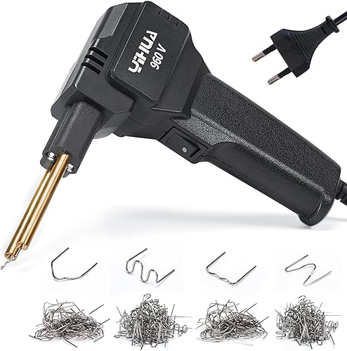 YIHUA 960-V Tragbares Kunststoff Schweißgerät kunststoff reparaturset mit LED-Licht 200 heiße Hefter für die Kunststoff Schweiß Reparatur von Kunststoffrissen, Stoßstangenreparatur am Auto(EU Plug) - Cheap-Us