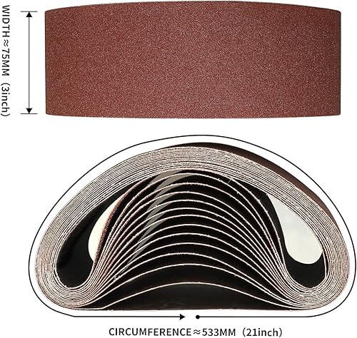 Sruhrak 75 x 533mm schleifband- 15 Stück bandschleifer schleifbänder 120 Körnungen zum Schleifen, Feilen, Schärfen und Entrosten - Cheap-Us