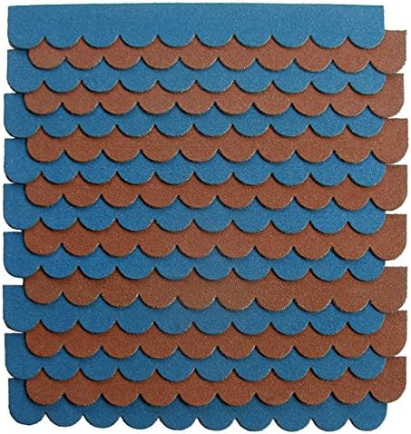 Birsppy 0,8 m²-2-Sets Mini Dachschindeln,Blau,Dachpappe,Vogelhäuser,Sandkastenüberdachung,Abdeckung,Bastlersatz,Briefkastendächer,Hundehütte,Kanichenstall,Nistkasten,Biberschwanz,Firsten - Cheap-Us