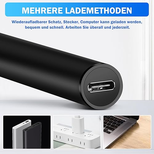 Lötkolben Set, USB Akku Lötkolben mit 3 Temperatur Einstellbar 330℃-450℃,3 Lötspitzen, Lötkolbenständer, Lötdraht, KKMOL Professionelles Sicheres Komplettes Lötkolben - Schwarz - Cheap-Us