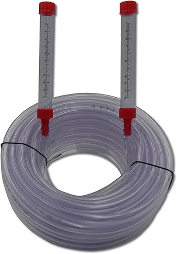 DEWEPRO® Schlauchwaage - Schlauchwasserwaage - komplett mit skalierten Acrylglas-Röhrchen - Werkzeug zum Bemessen von Höhenunterschiede - Länge: 20m - Cheap-Us