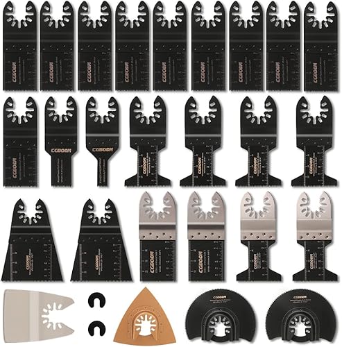 Sägeblätter Kit, CGBOOM 28 tlg Multitool Zubehör Oszillierendes Sägeblatt set Mix Klingen Multifunktionswerkzeug Oszillierwerkzeug Zubehör für Fein Multimaster, Einhell, Milwaukee, Dewalt, Makita - Cheap-Us