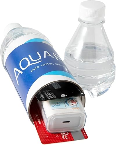 Umleitungssichere Wasserflasche, geheimer Aufbewahrungsbehälter, AquaFin in Flasche, transparent, Geheimfach, Umleitungssichere Wasserflaschen-Aufbewahrung - Cheap-Us