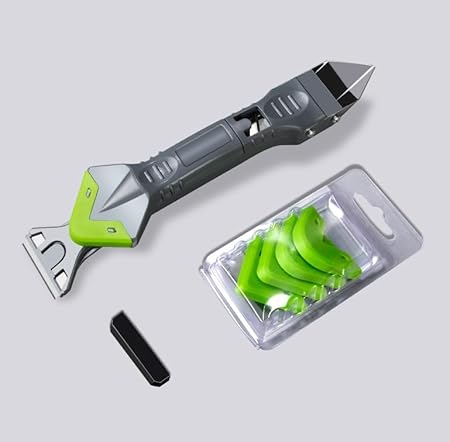 XSQD 5 in 1 Silikonentferner Werkzeug Set, Silikon-Dichtungswerkzeug Silikonentferner, Pezialwerkzeug Scraper Kleber Entfernung Multifunktionale Klinge, Für Schaufel Weg Flecken, Kratzen Von Silikon - Cheap-Us