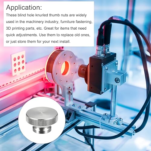 sourcing map Rändelmuttern 2Stk. M6xD20mm x H12mm 304 Edelstahl Rändelmutter mit Manschette - Cheap-Us