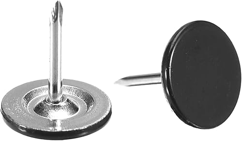 QUARKZMAN 50 Stück Polsternägel, 11 mm x 13 mm, flacher Kopf, dekorative Möbelnägel, Reißnägel für Möbel, Sofa-Kopfteile, Schwarz - Cheap-Us