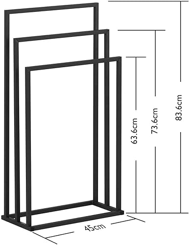 Physa Physa TR-3 Handtuchhalter 3 Stangen Breite: 45 cm Handtuchständer Standhandtuchhalter - Cheap-Us