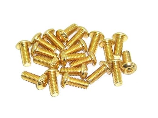 M4x10 ISO7380 goldene Linsenkopfschraube Stahl 12,9 Titan Nitrid beschichtet 20 Stück Gewindeschraube Linsenkopf TIN Beschichtung - Cheap-Us