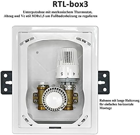 RTL BOX Ventil Einzelraumregelung Unibox Fußbodenheizung Regelbox Unterputz 3/4 - Cheap-Us