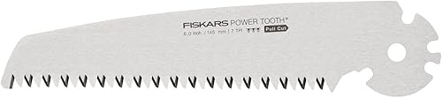 Fiskars Plus Klappsäge, Für dicke Stämme und Äste, 3 Schneidpositionen, Scharfes Power Tooth-Blatt, Grobzahnung, Blattlänge: 21 cm, Schwarz/Orange, SW69, 1067553 - Cheap-Us