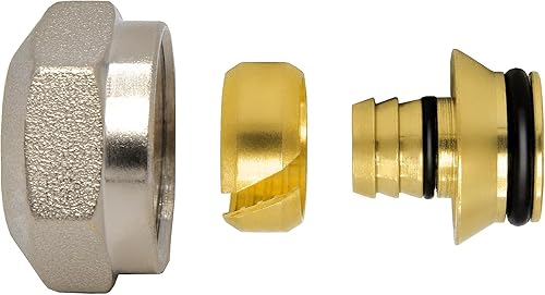 VARIOSAN Klemmverschraubung für 16 x 2 mm Heizrohr 14269, 2 Stück, 3/4', für Hahnblöcke und Fußbodenheizung, Eurokonus - Cheap-Us