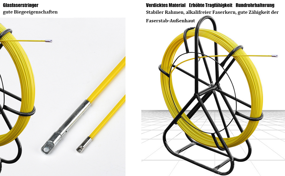 Fischband Fiberglas Kabel Rad