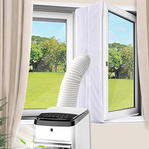 Phantasy® Fensterabdichtung für Mobile Klimageräte, Klimaanlage, Wäschetrockner, Ablufttrockner, Hot Air Stop zum Anbringen an Fenster, Dachfenster Flügelfenster Keine Bohrlöcher Erforderlich 300CM - Cheap-Us