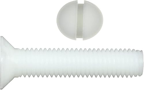 SN-TEC Kunststoff Schlitz Gewindeschraube mit Senkkopf nach DIN 963, Gewinde: M3, M4, M5, M6, M8, Länge: 6mm bis 40mm (200 Stück) (M3x20mm) - Cheap-Us