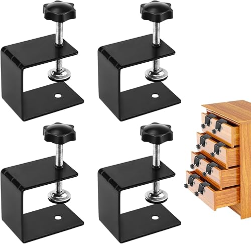 4 Stück C Klemme, Tischklemme, Edelstahl C Zwinge, Trägerklemme, Schraubklemme, Universalhalterung Klemmwerkzeuge, für Schublade installation, Gebäude, Haushaltsmontage, Holzbearbeitung Heimwerken - Cheap-Us