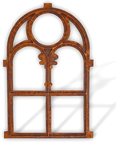 Stallfenster Eisenfenster Scheunenfenster Eisen Fenster 46 x 74cm im Antik-Stil Rost Gartenmauer - Cheap-Us