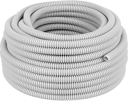 REV ISO-Rohr für Elektroinstallation, Kabelrohr EN32 flexibel 10m 320N/5cm, -5°C bis +60°C, grau - Cheap-Us